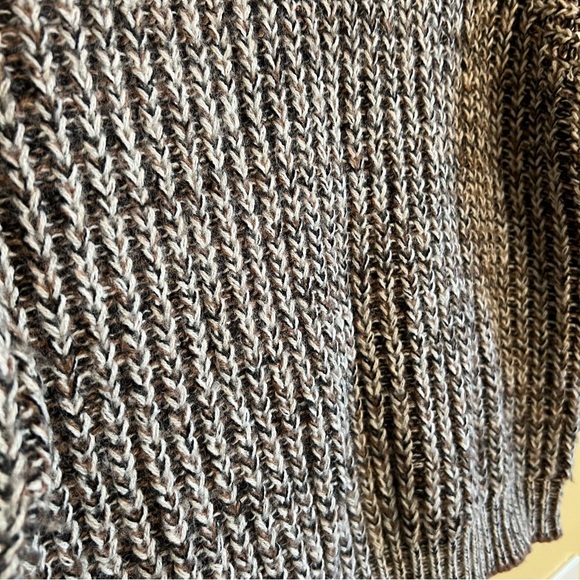 Vintage Cropped Acrylic Sweater Brown Chunky Knit Casualon Peter Freund - Picture 9 of 9